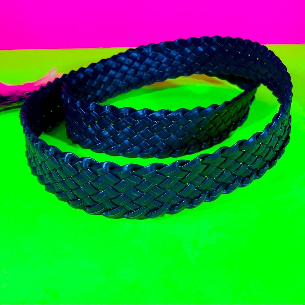 Navy Vintage Braided Belt
